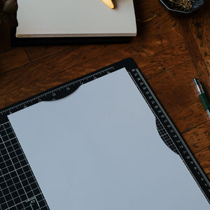 iMAT Flip Cutting Mat 2.0 Storage Edition A3 Large - Sea Salt Black Coffee iMAT-033