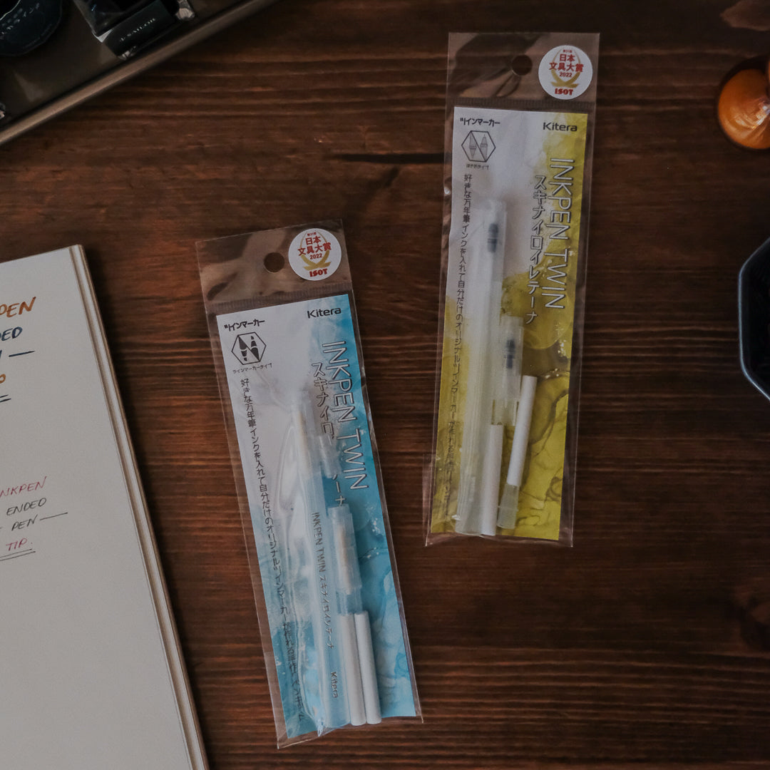 Kitera Inkpen Twin Dual Ended Fillable Pen - Chisel Tip