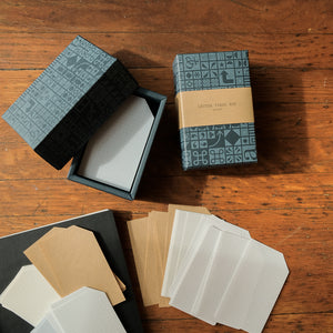 Yamazoe Memo Papers - Blue Letter Press Box