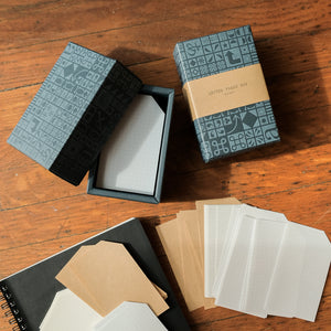 Yamazoe Memo Papers - Blue Letter Press Box