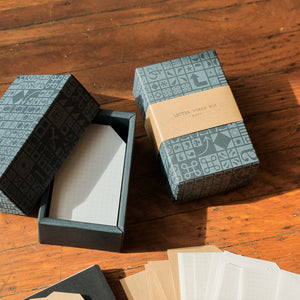Yamazoe Memo Papers - Blue Letter Press Box
