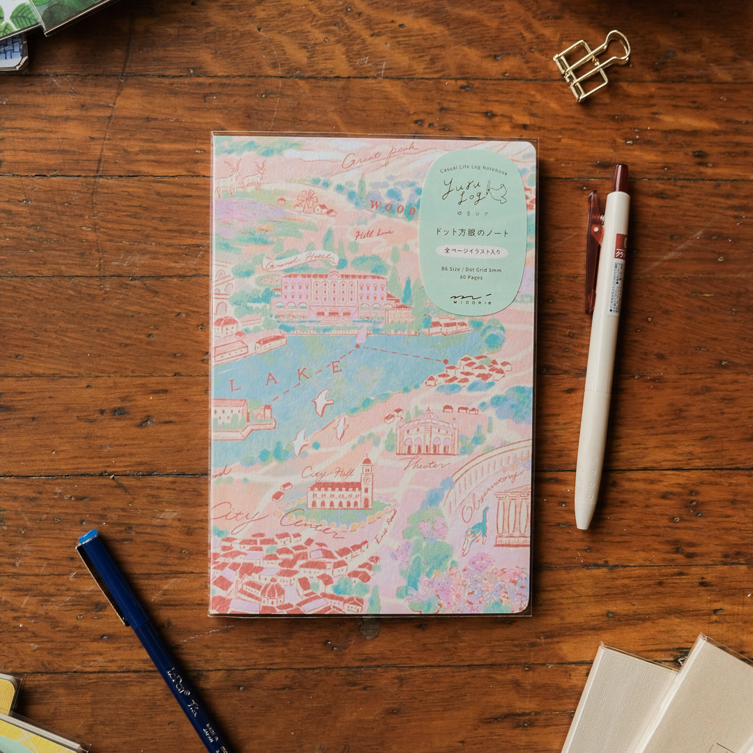 Midori Yuru Log B6 Notebook - Travel & Hotel
