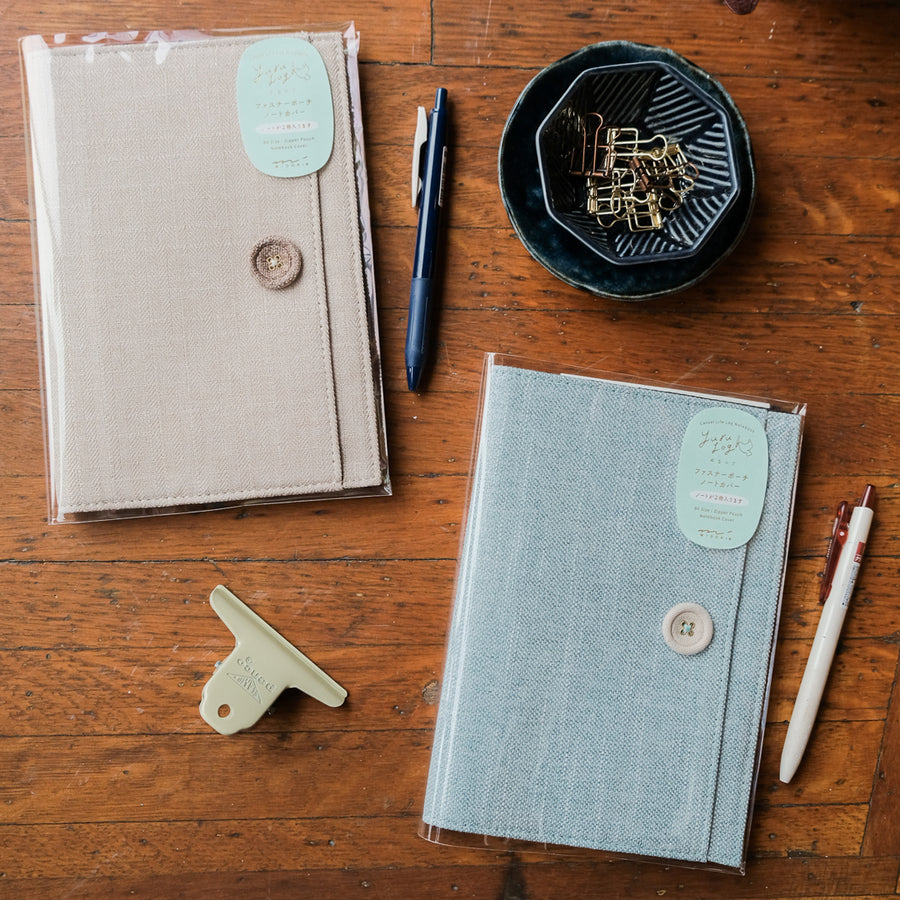 Midori Yuru Log B6 COVER - Cloth Light Blue