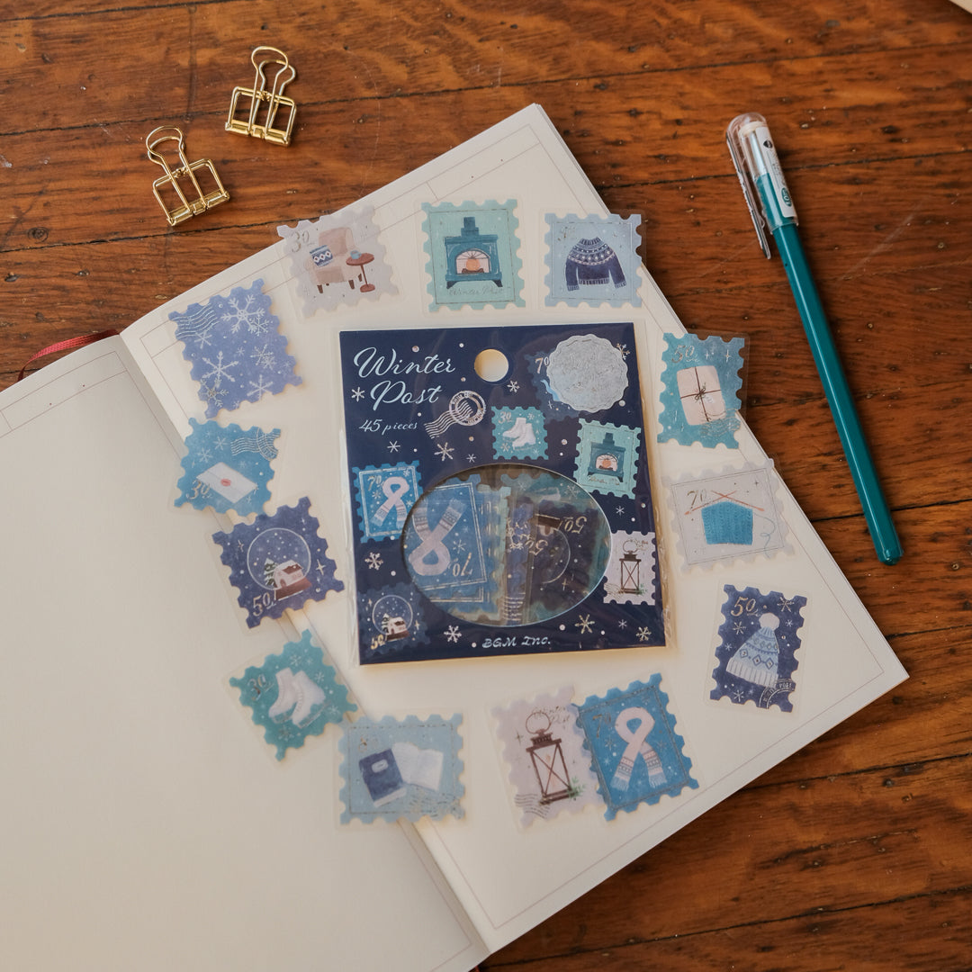 BGM Sticker Flake Seals - Winter Post BS-FGLW012