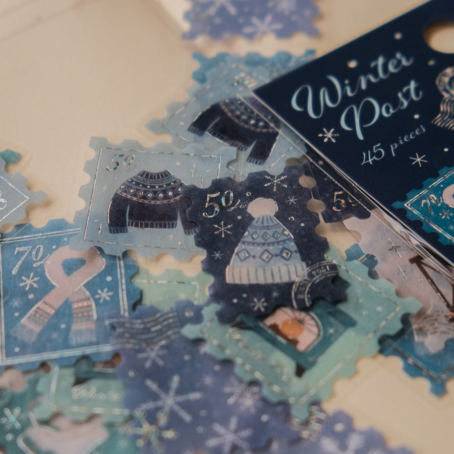 BGM Sticker Flake Seals - Winter Post BS-FGLW012