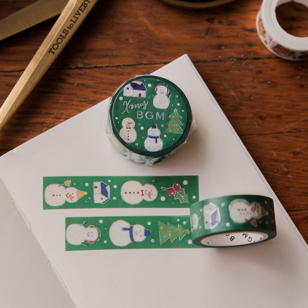 BGM Christmas Washi Tape - Snowman BM-SPLM054