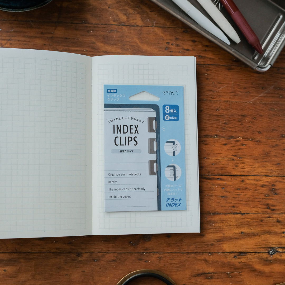 Midori Chiratto Index Clips Small - Silver