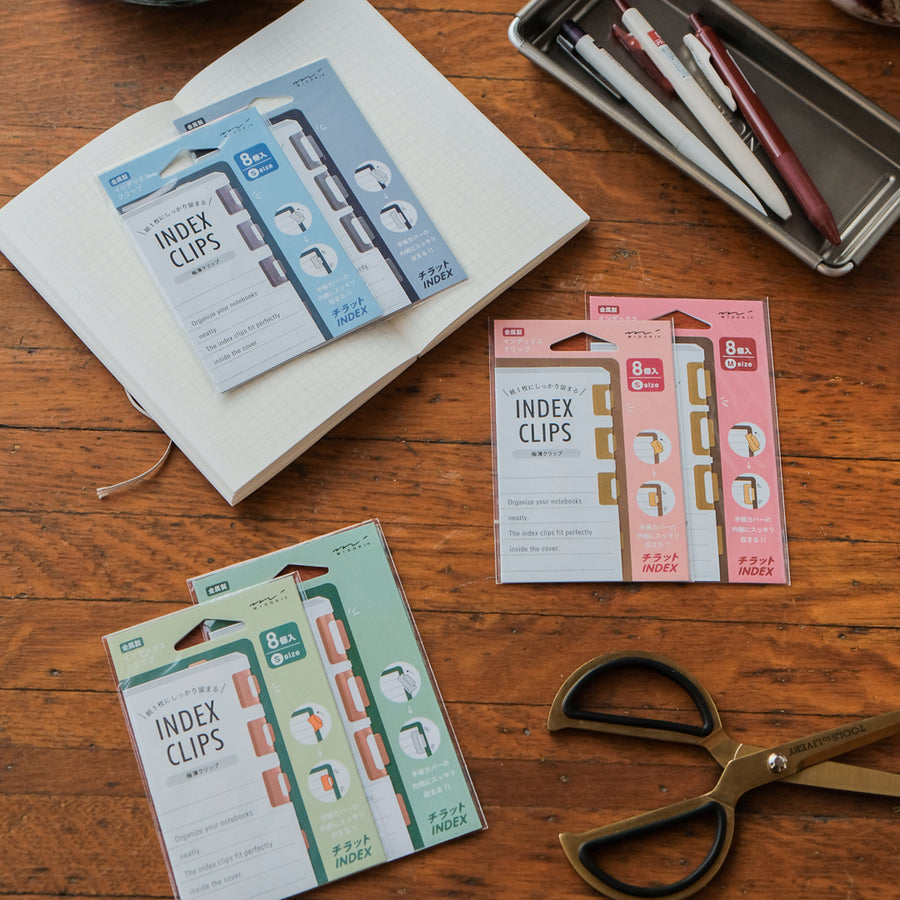 Midori Chiratto Index Clips - Brass