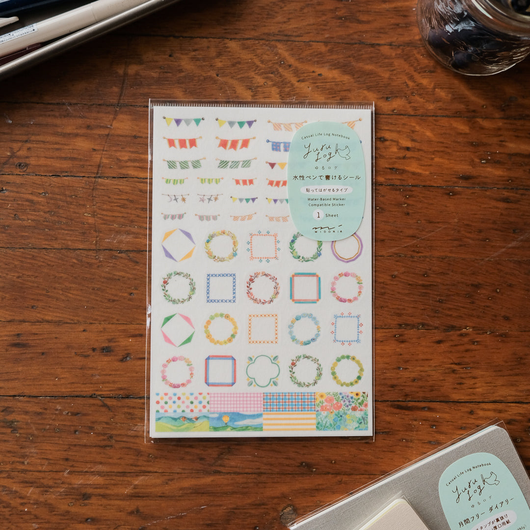 Midori Sticker 1 Sheet Yuru Log - Decoration