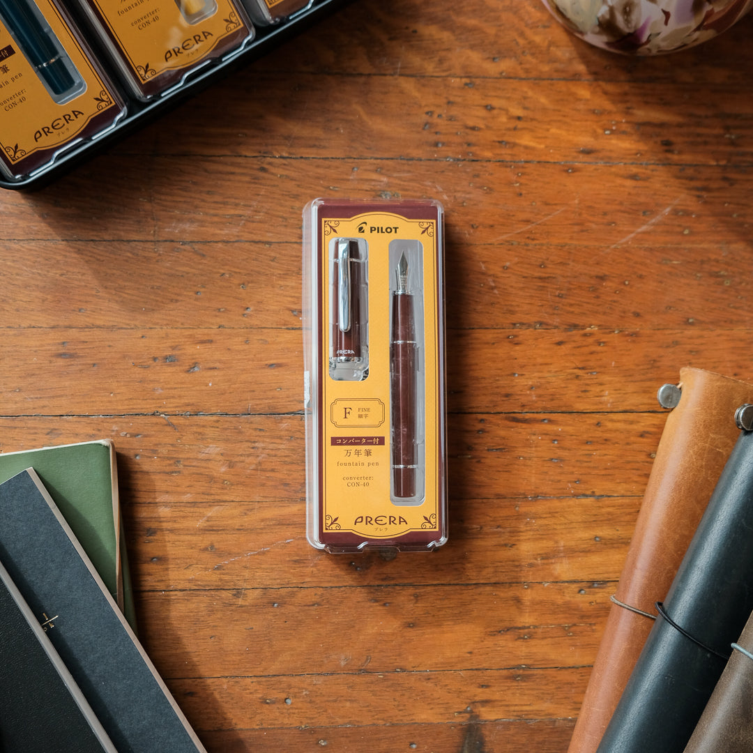Pilot Prera Fountain Pen - Red Brown