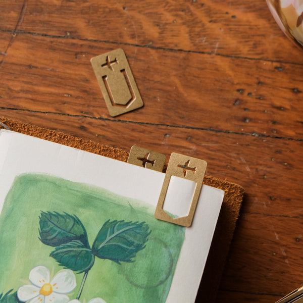 TRAVELER'S Factory Brass Clips - Airplane - Paper Plus Cloth