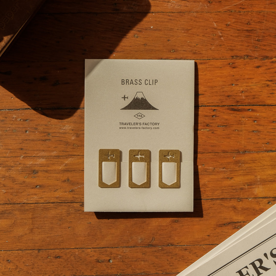 TRAVELER'S Factory Brass Clips - Airplane
