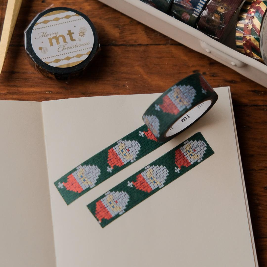 mt Christmas Masking Tape - Santa Knitting MTCMAS162