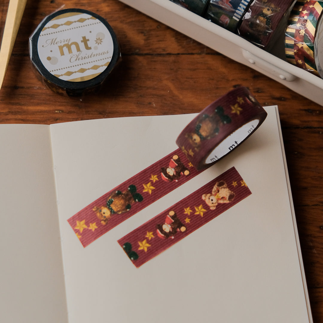 mt Christmas Masking Tape - Teddy Bear MTCMAS161