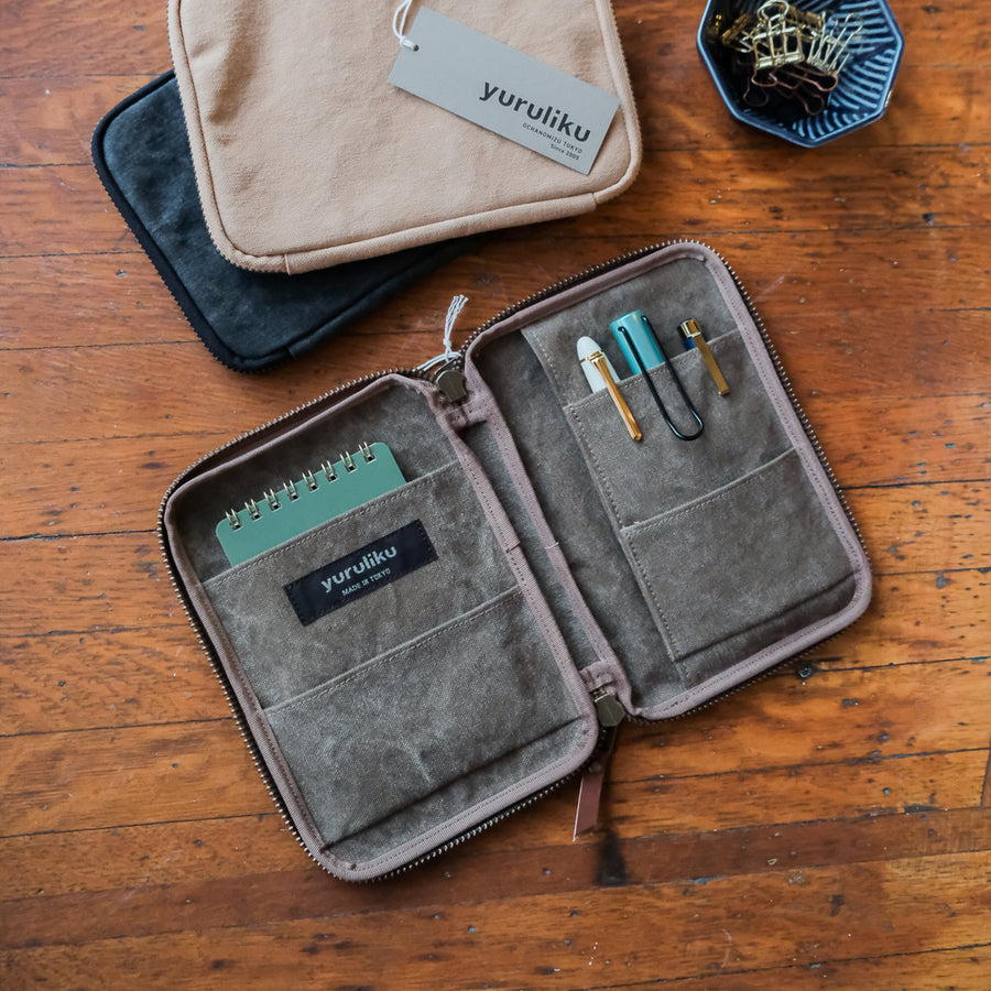 Yuruliku Flat Tool Case A6 Wide - Beige