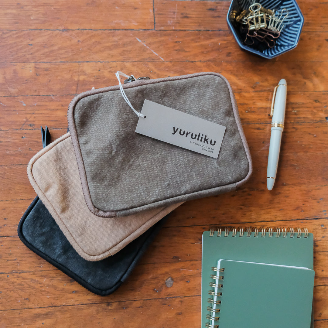 Yuruliku Flat Tool Case A6 Wide - Brown