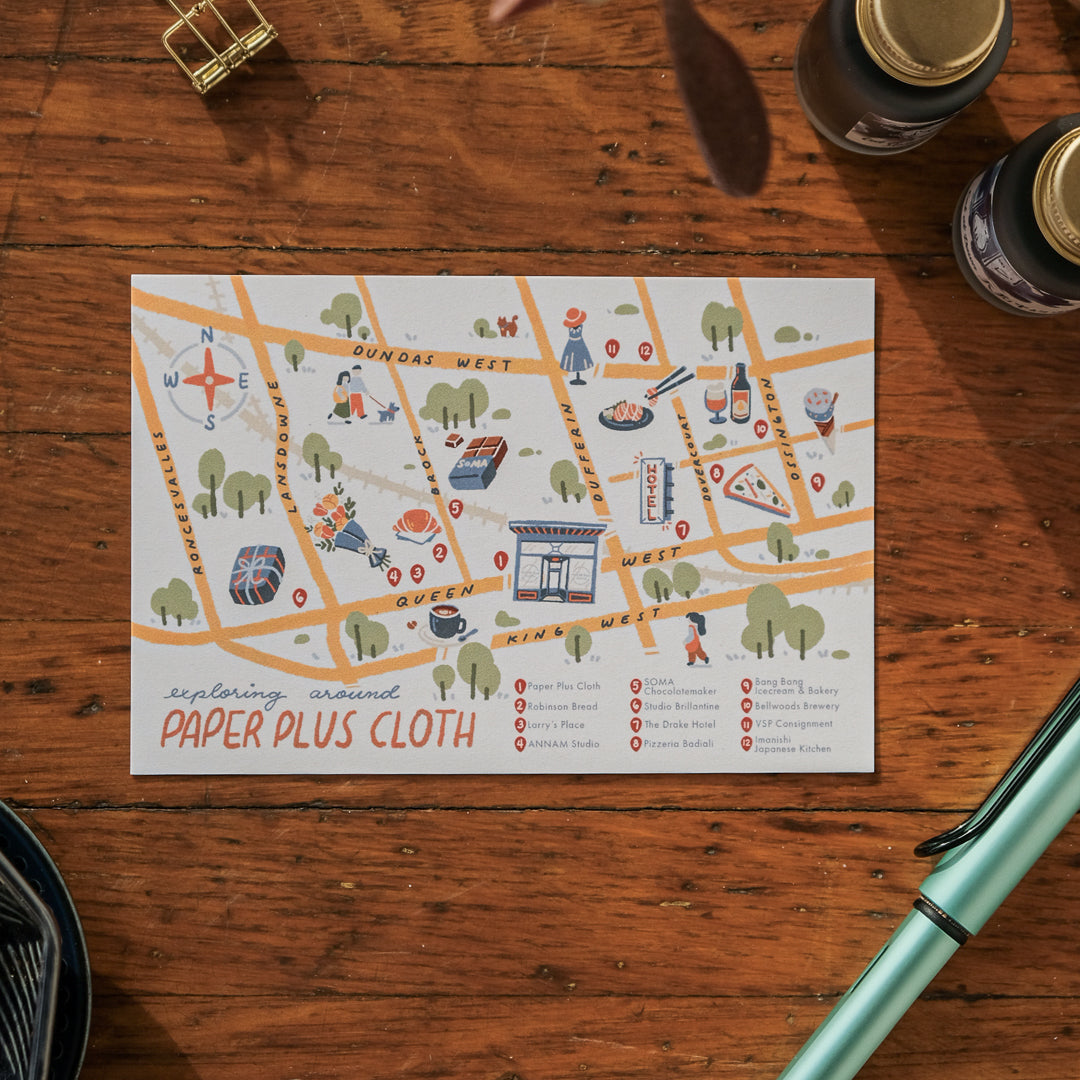 Paper Plus Cloth x Mimemo Postcard - Exploring Around