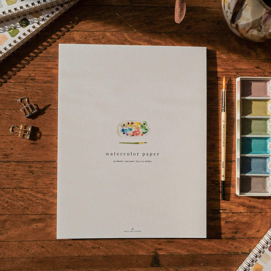 emily lex studio - Watercolor paper: 8.5x11