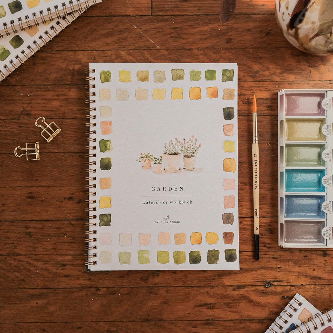 emily lex studio - Garden watercolor workbook