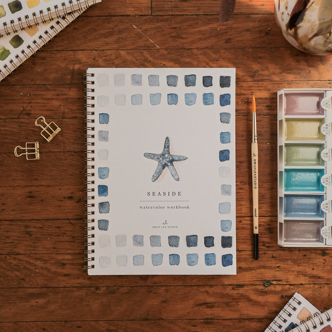 emily lex studio - Seaside watercolor workbook