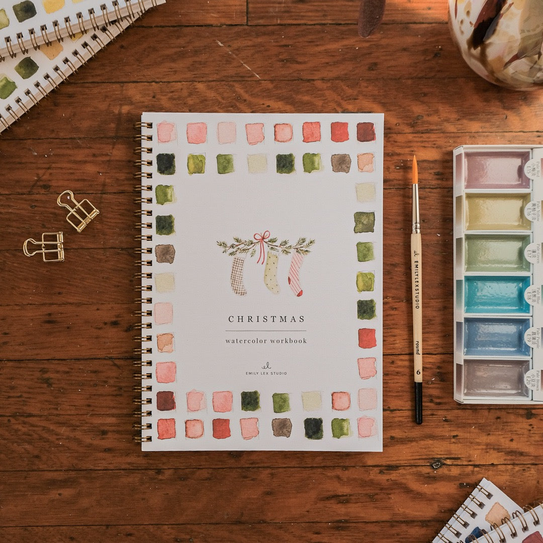 emily lex studio - Christmas watercolor workbook