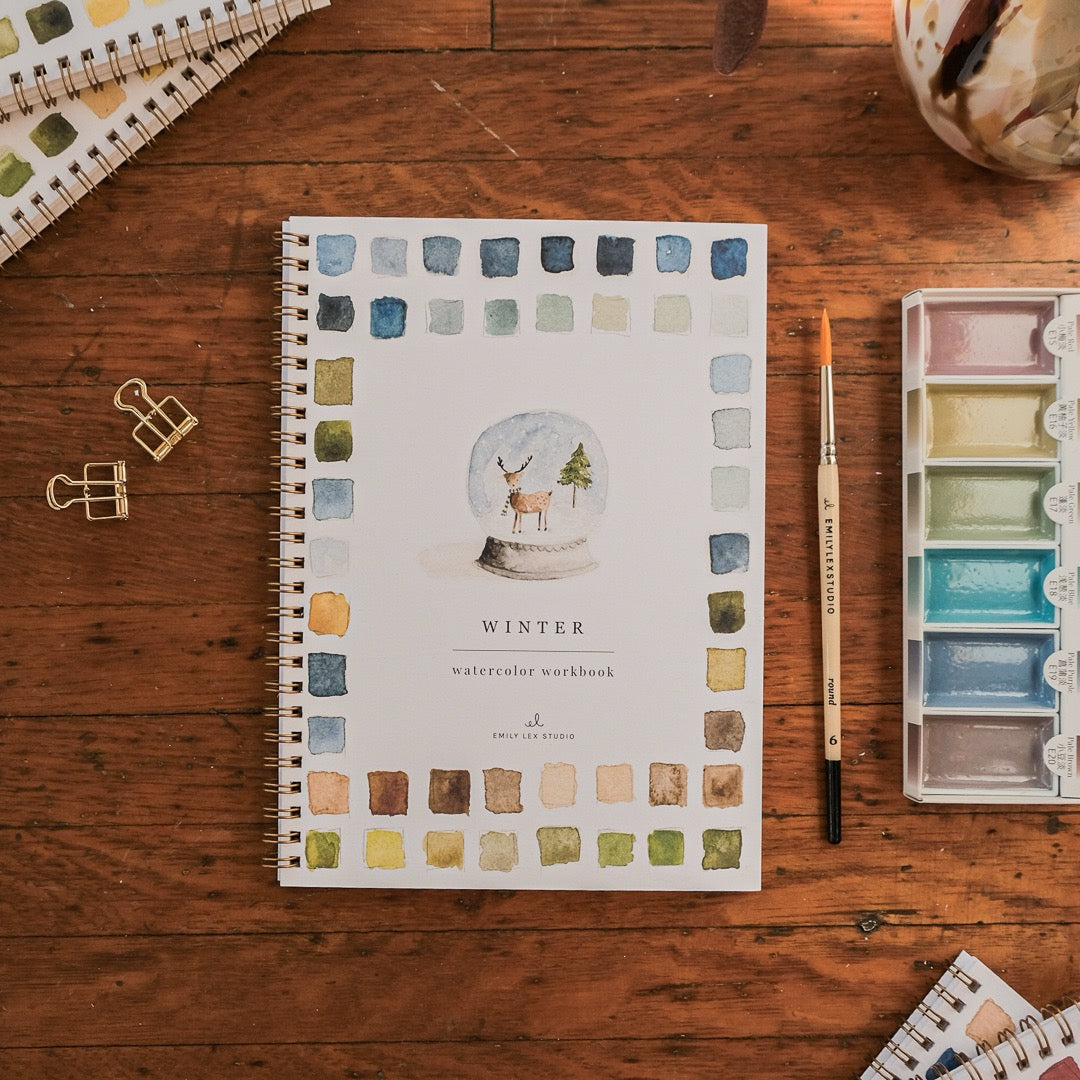 emily lex studio - Winter watercolor workbook