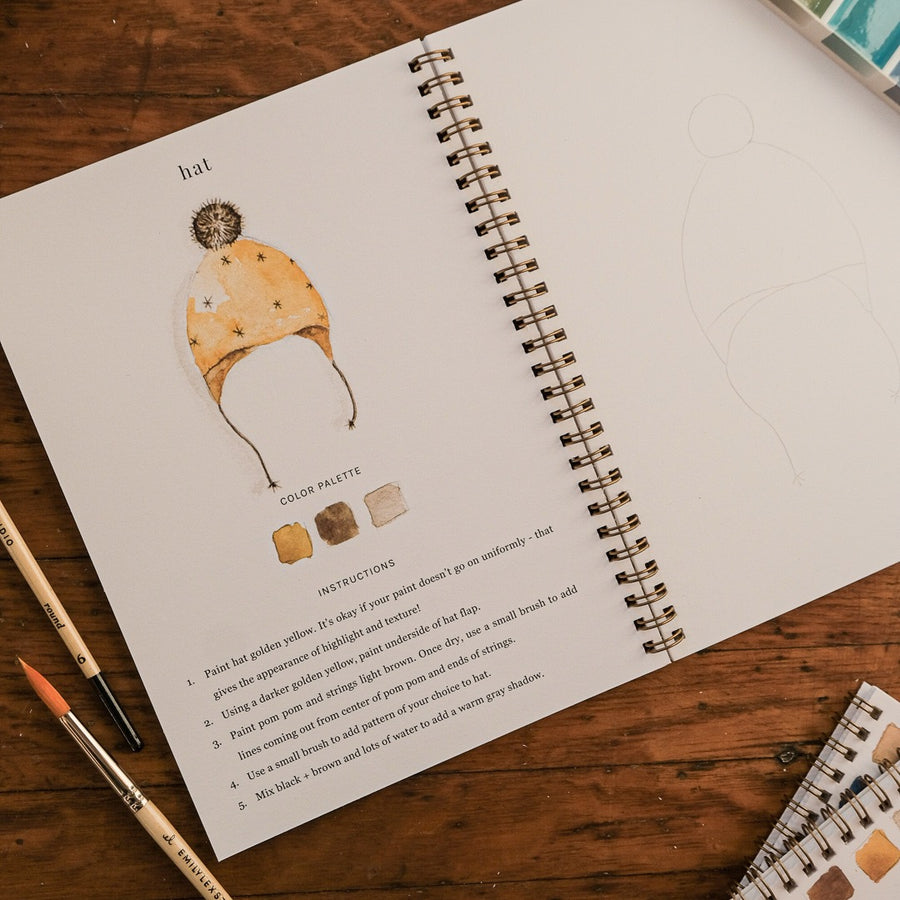 emily lex studio - Winter watercolor workbook