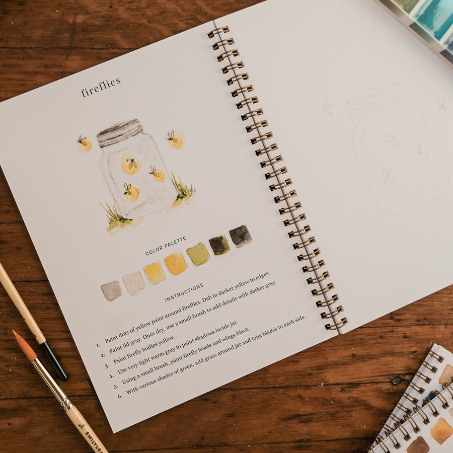 emily lex studio - Camping watercolor workbook