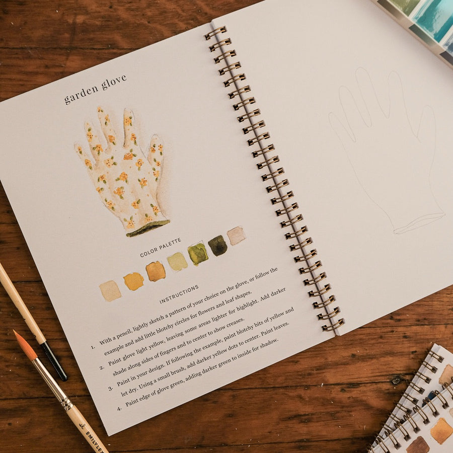 emily lex studio - Garden watercolor workbook