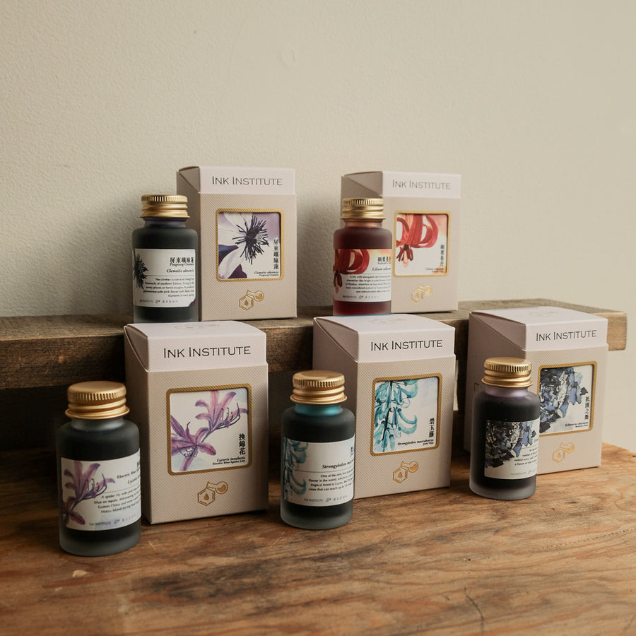 Ink Institute Fountain Pen Ink - Meander: Electric Blue Spider Lily