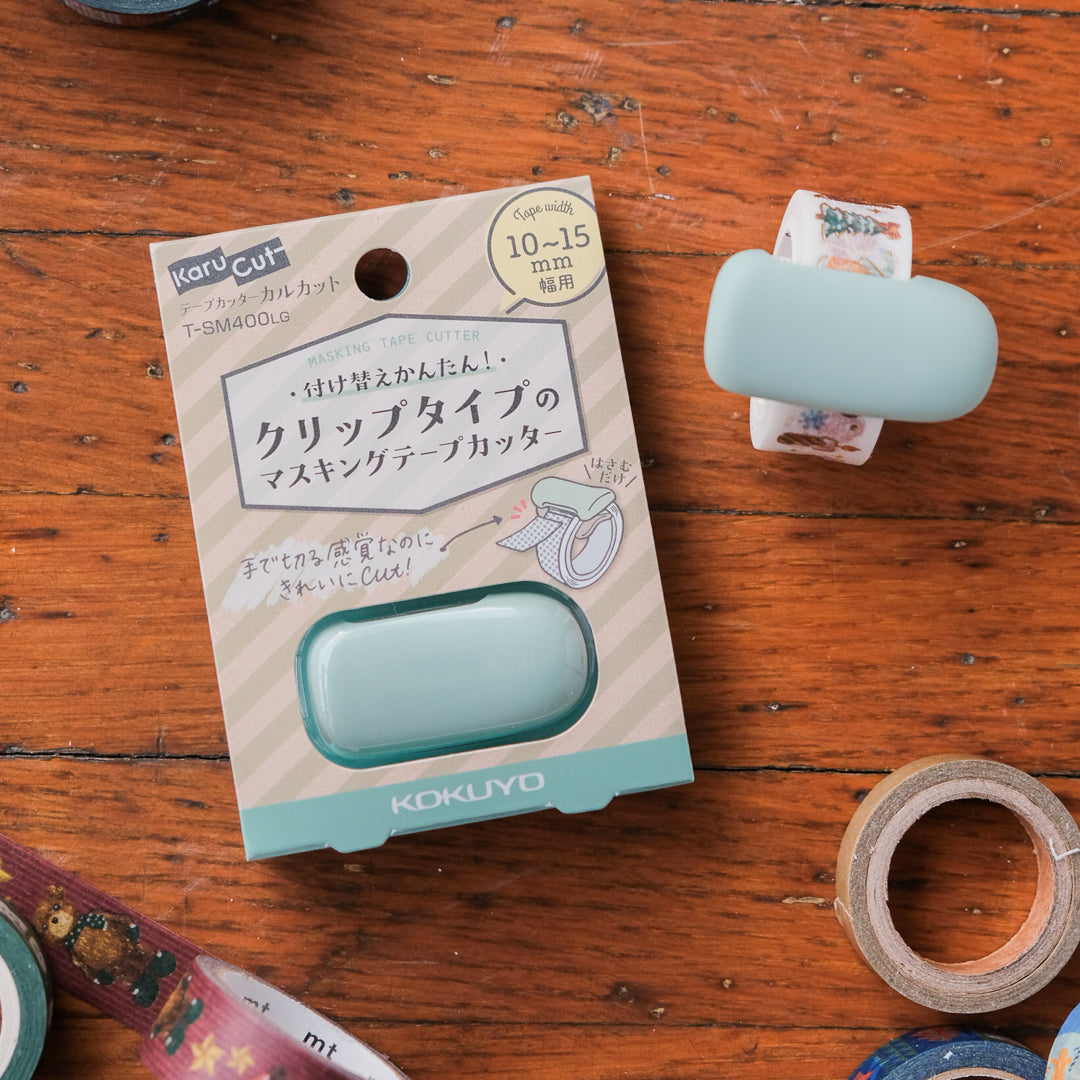 Kokuyo Karu Cut Washi Tape Cutter - Green