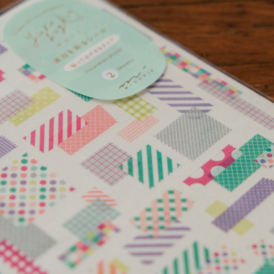 Midori Sticker 2 Sheets Yuru Log - Collage Tape