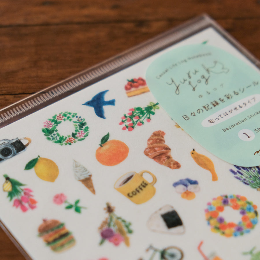 Midori Sticker 1 Sheet Yuru Log - Motif