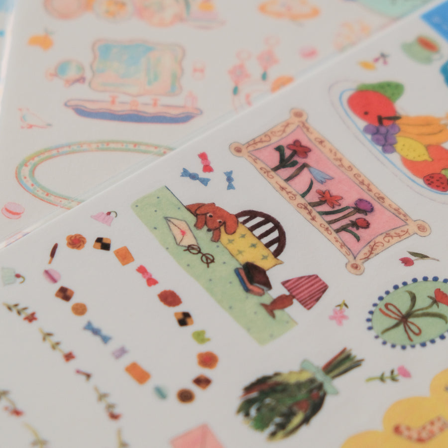 Midori Sticker 2 Sheets Yuru Log - My Life