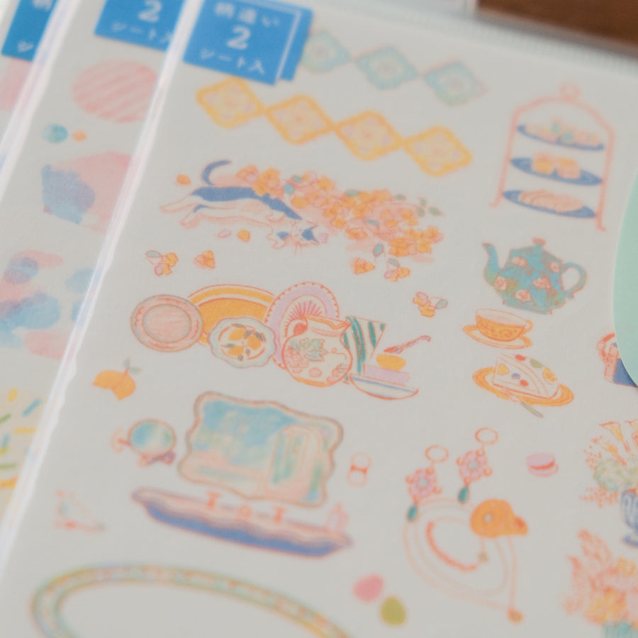 Midori Sticker 2 Sheets Yuru Log -  Travel & Hotel