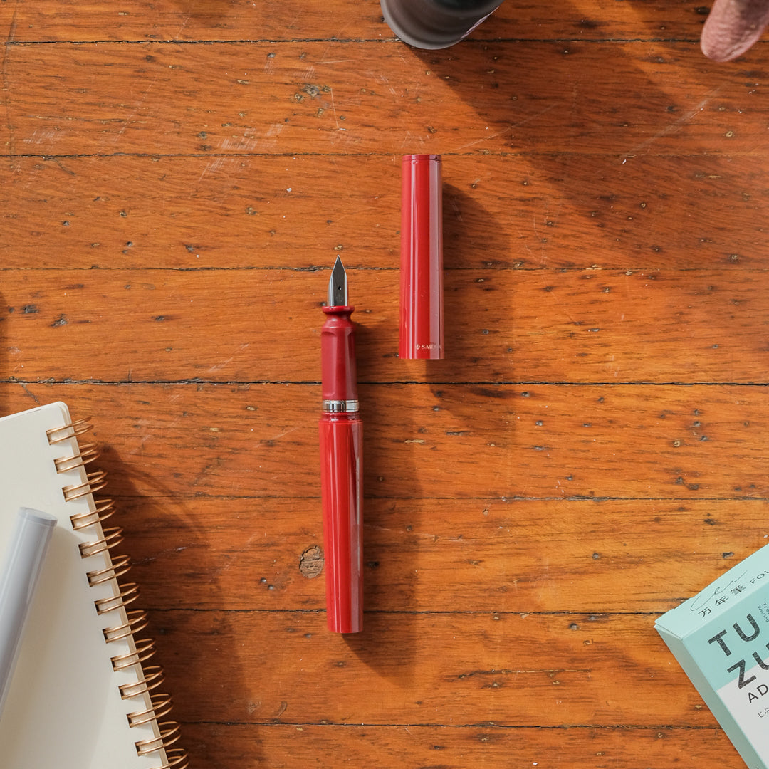 Sailor TUZU Adjust Fountain Pen - Red
