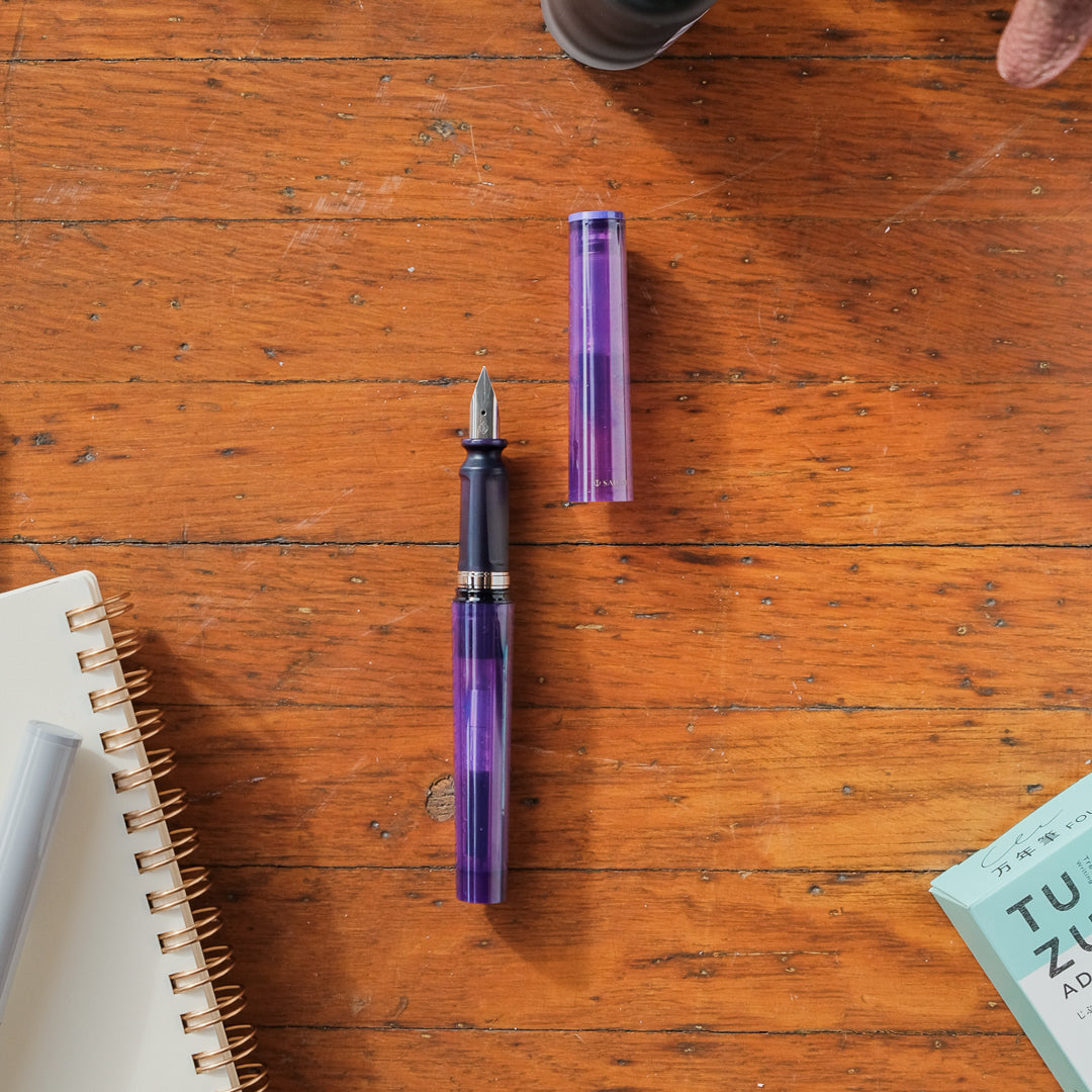 Sailor TUZU Adjust Fountain Pen - Translucent Violet