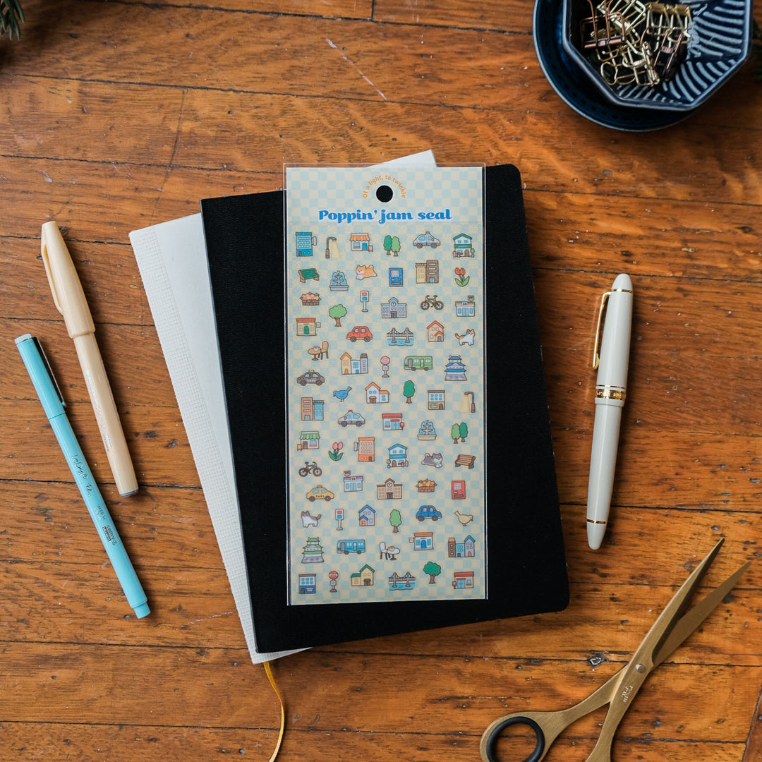 Mind Wave Poppin' Jam Seal Sticker Sheet - Town 82606