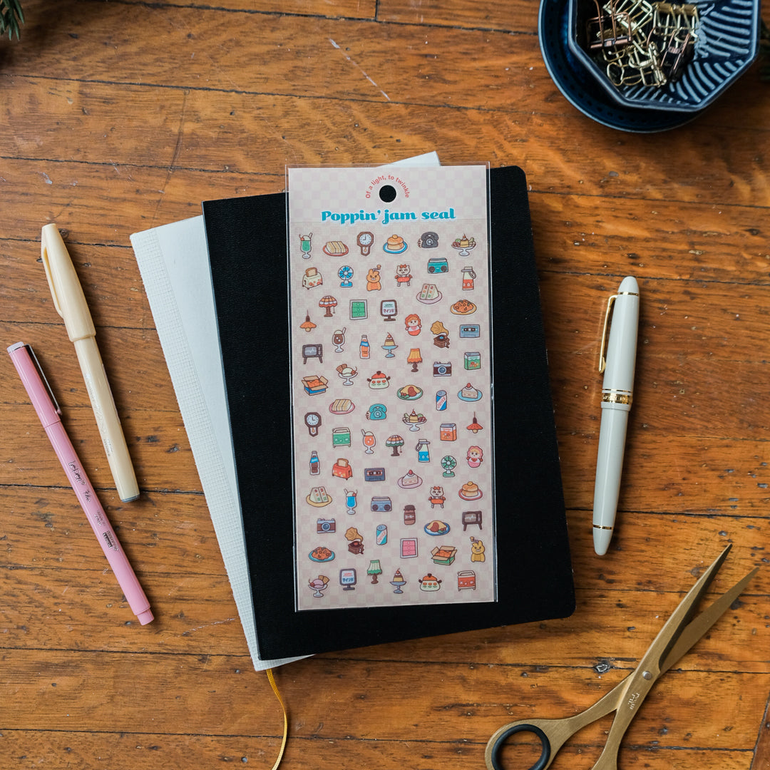 Mind Wave Poppin' Jam Seal Sticker Sheet - Retro 82604