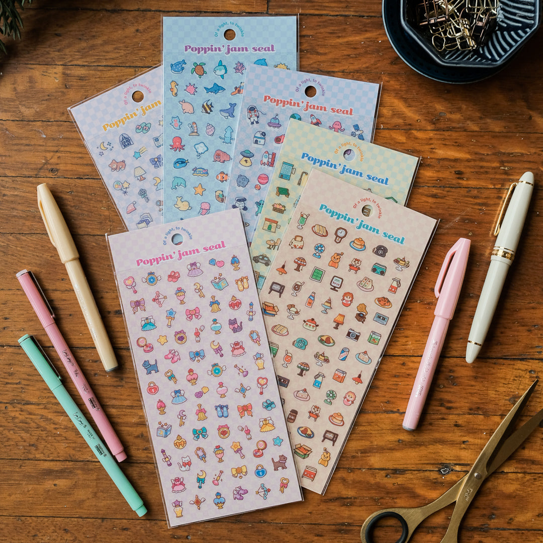 Mind Wave Poppin' Jam Seal Sticker Sheet - Night 82609