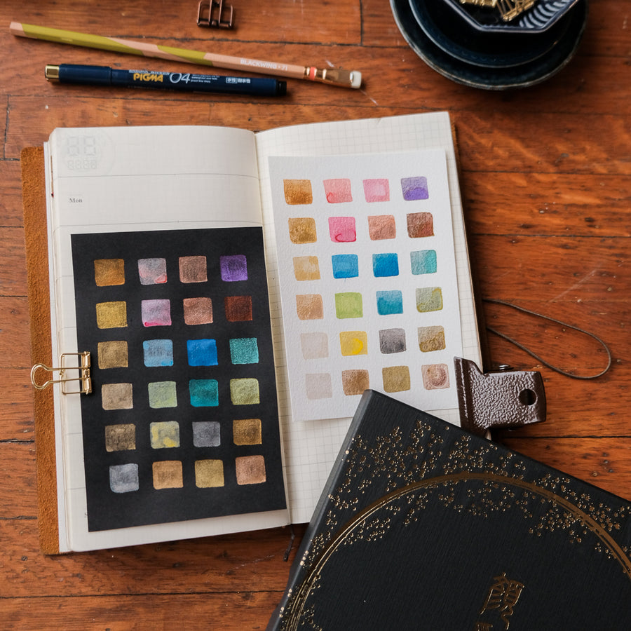 Kuretake Watercolour Gansai Tambi METALLIC Set (24 colours) MC20/24V/NW3