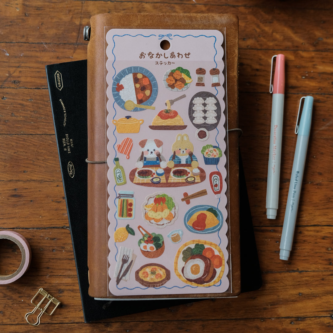 Mind Wave Happy Belly Sticker Sheet - Hungry Dinner 82664