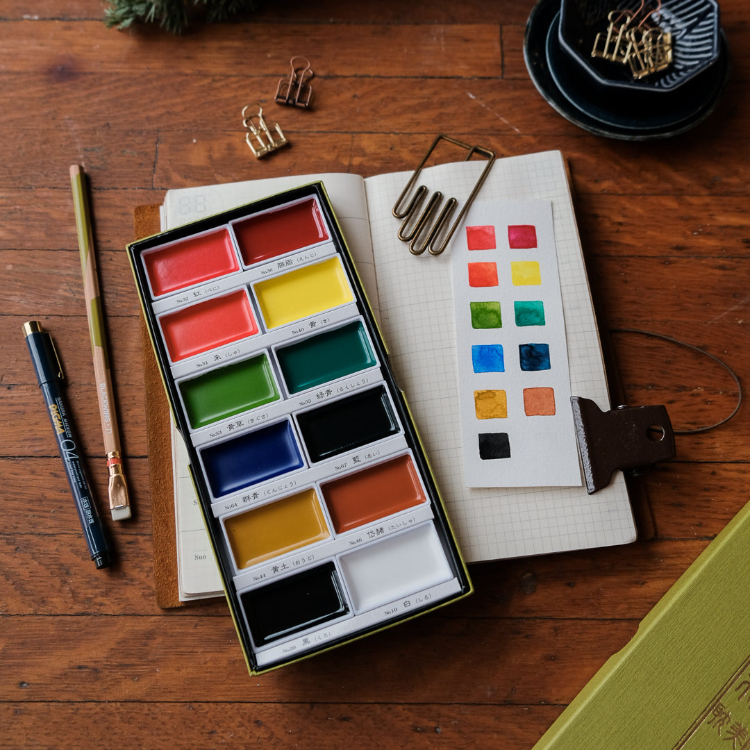 Kuretake Watercolour Gansai Tambi Set 2 (12 colours) - MC20/12V/NW