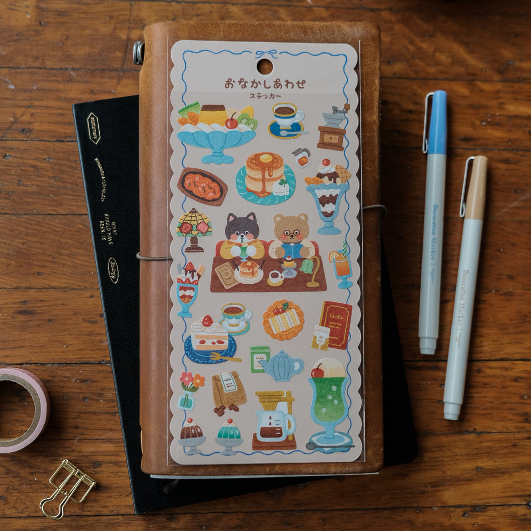 Mind Wave Happy Belly Sticker Sheet - Nostalgic Cafe 82666