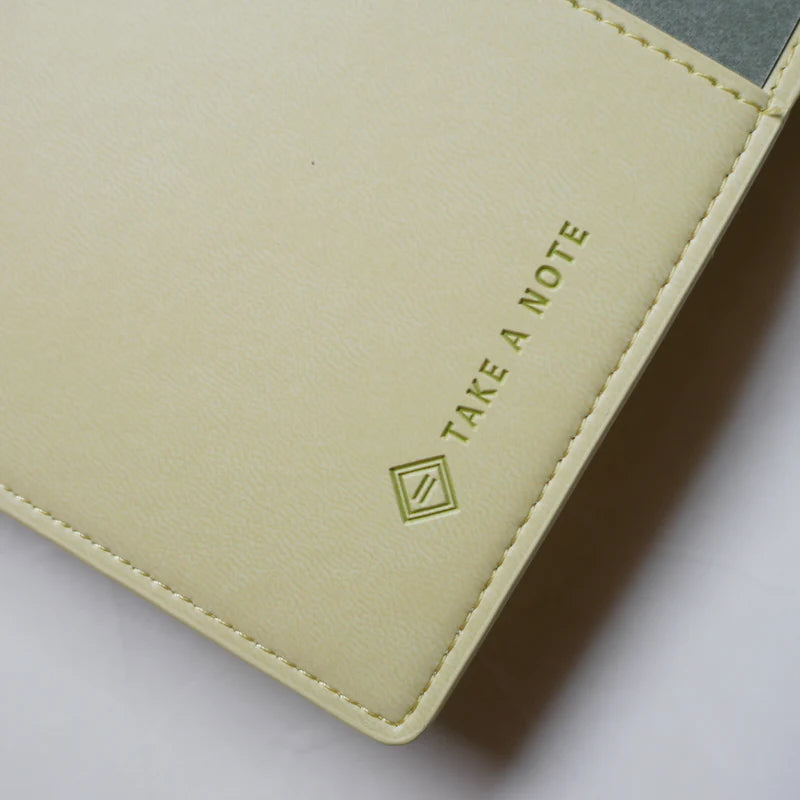 2025 Take A Note A5 Planner COVER PU Leather - Pale Yellow