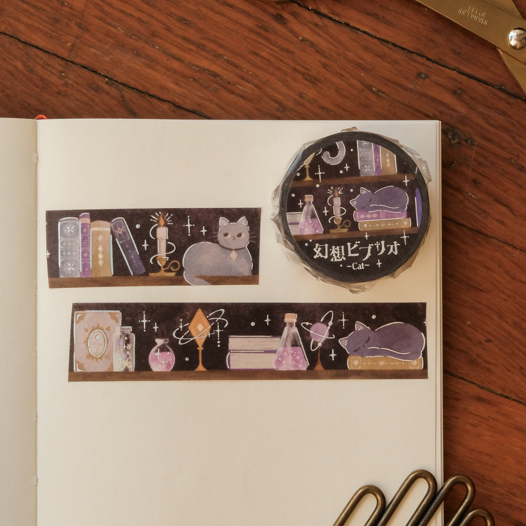 BGM Bookshelf Gensou Vibrio Masking Tape - Cat