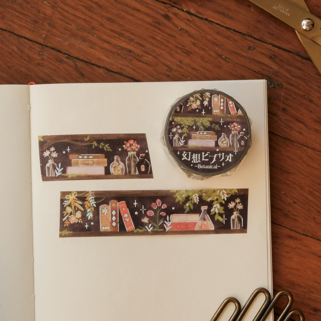 BGM Bookshelf Gensou Vibrio Masking Tape - Botanical