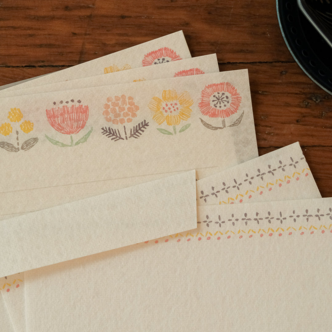 Furukawa Paper Co. Letter Set - Today's Embroidery Flower LLL385