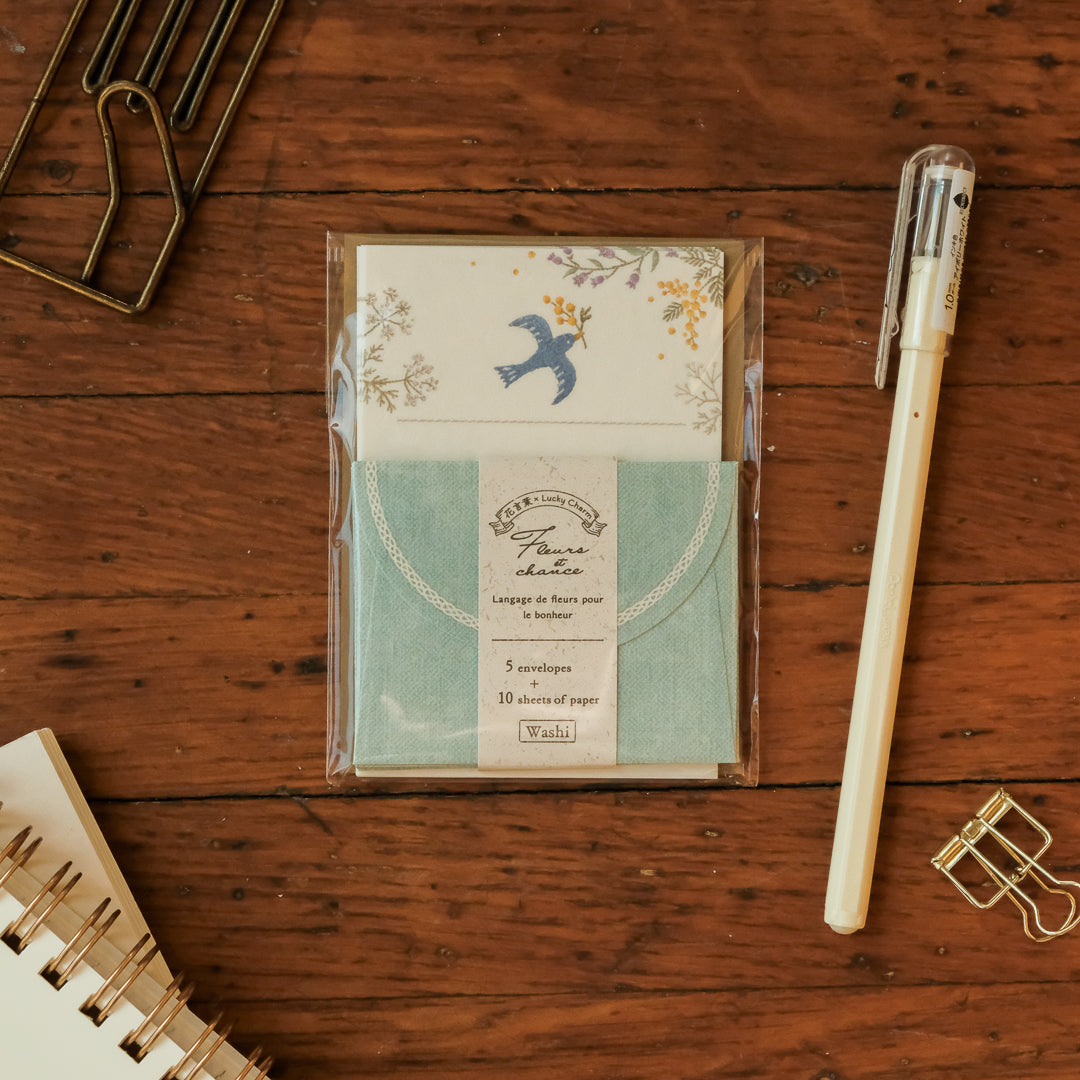 Furukawa Paper Co. Mini Letter Set - Fleurs et Chance Merci 2462402