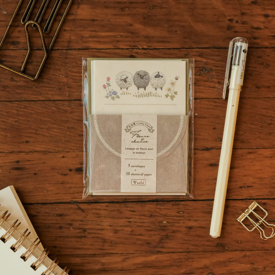 NB Co., Ltd. Mini Letter Set - Fleurs et Chance Cher 2462404